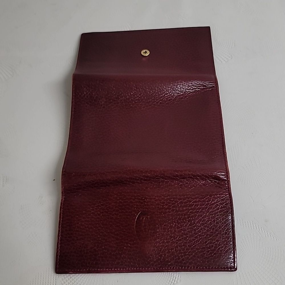 CARTIER MUST CLASP TRI-FOLD WALLET CLASP CLOSURE COMPACT WALLET - Picture 6 of 9
